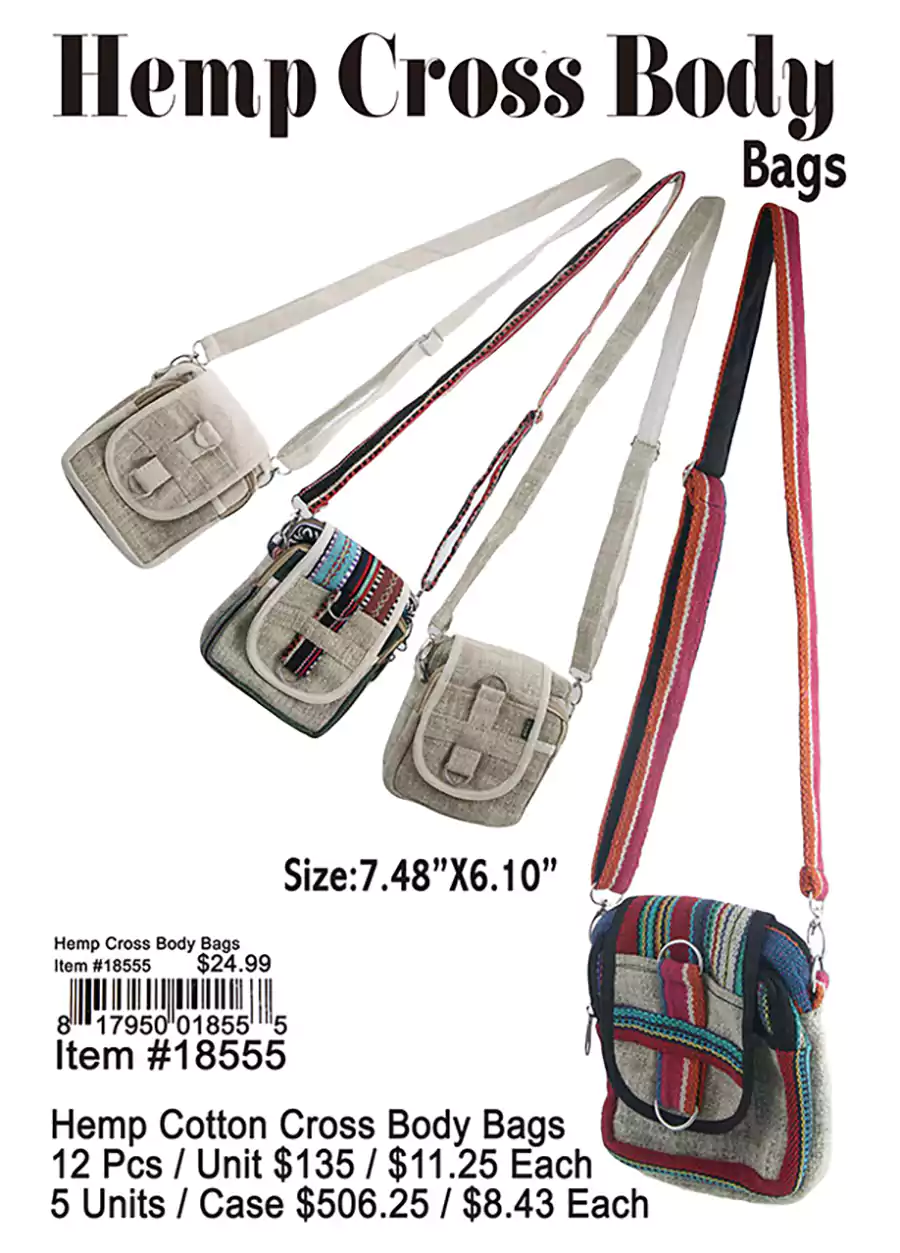 Hemp Cotton Cross Body Bags